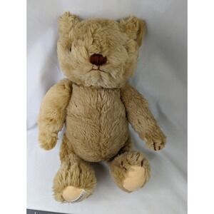 Gorham Tan Bear Plush 13 Inch 1985 Stuffed Animal Toy